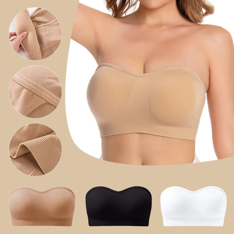European And American Invisible Shoulder Strap Anti-slip Traceless Silicone Push Up Chest Wrap