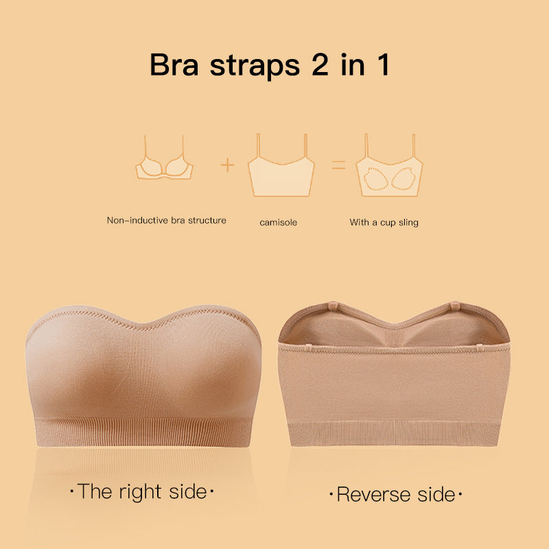 European And American Invisible Shoulder Strap Anti-slip Traceless Silicone Push Up Chest Wrap