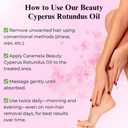 Cyperus Rotundus Oil for Natural Permanent Hair Reduction