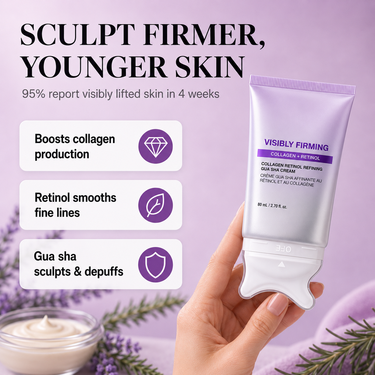 2-in-1 Collagen Retinol Refining Gua Sha Cream