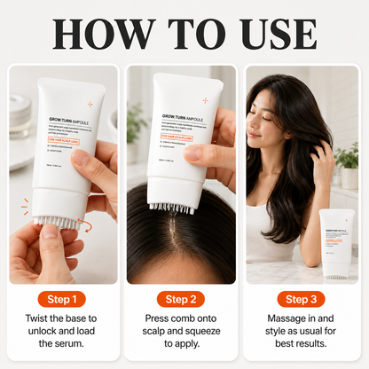 GrowTurn Hair Brush Serum