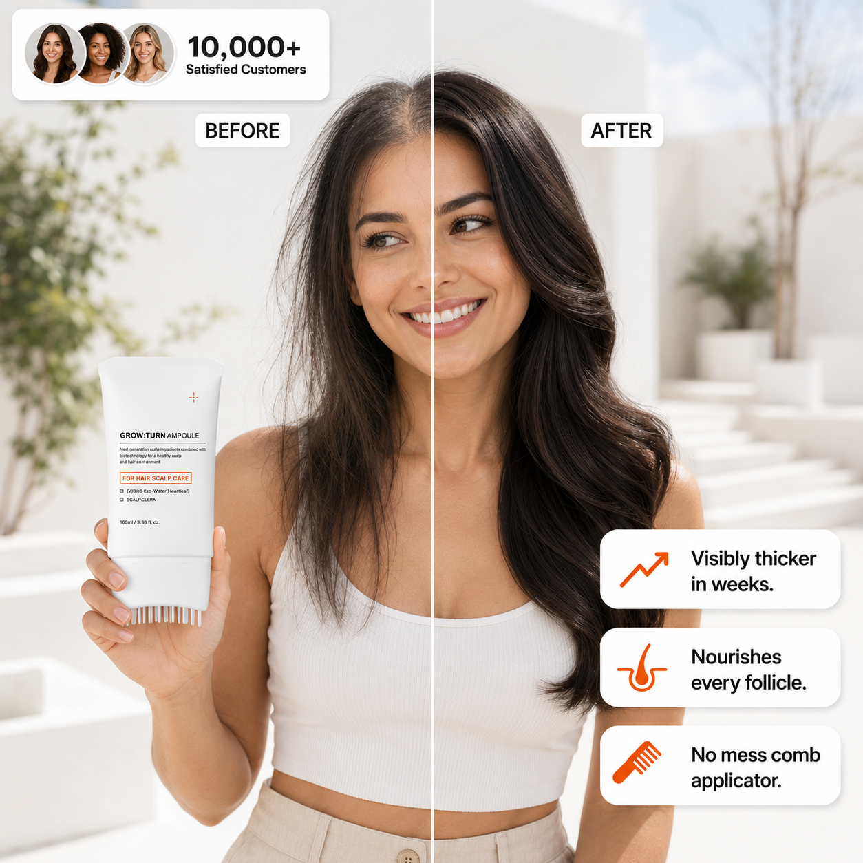 GrowTurn Hair Brush Serum