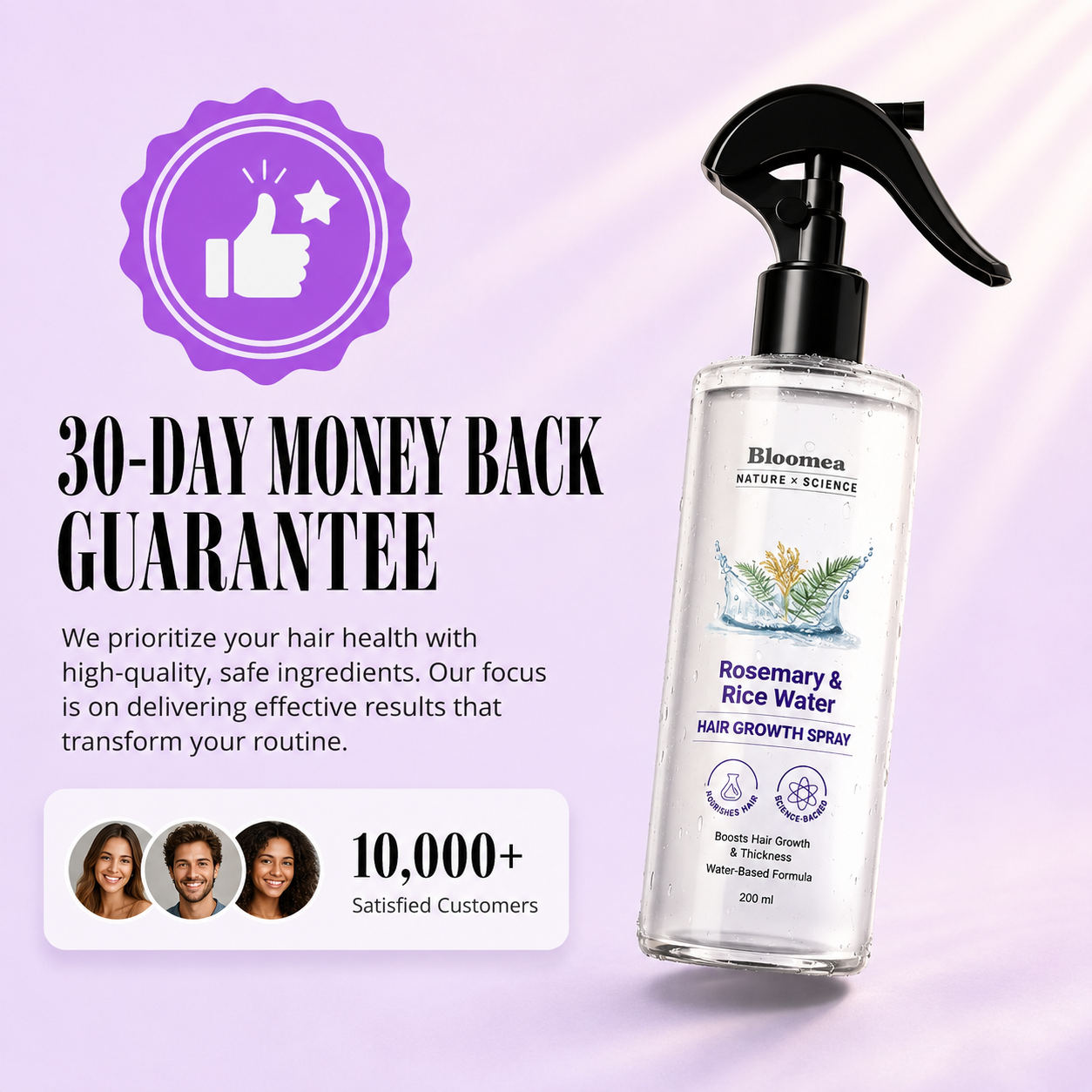 Rosemary & Rice Water Hair Growth Spray