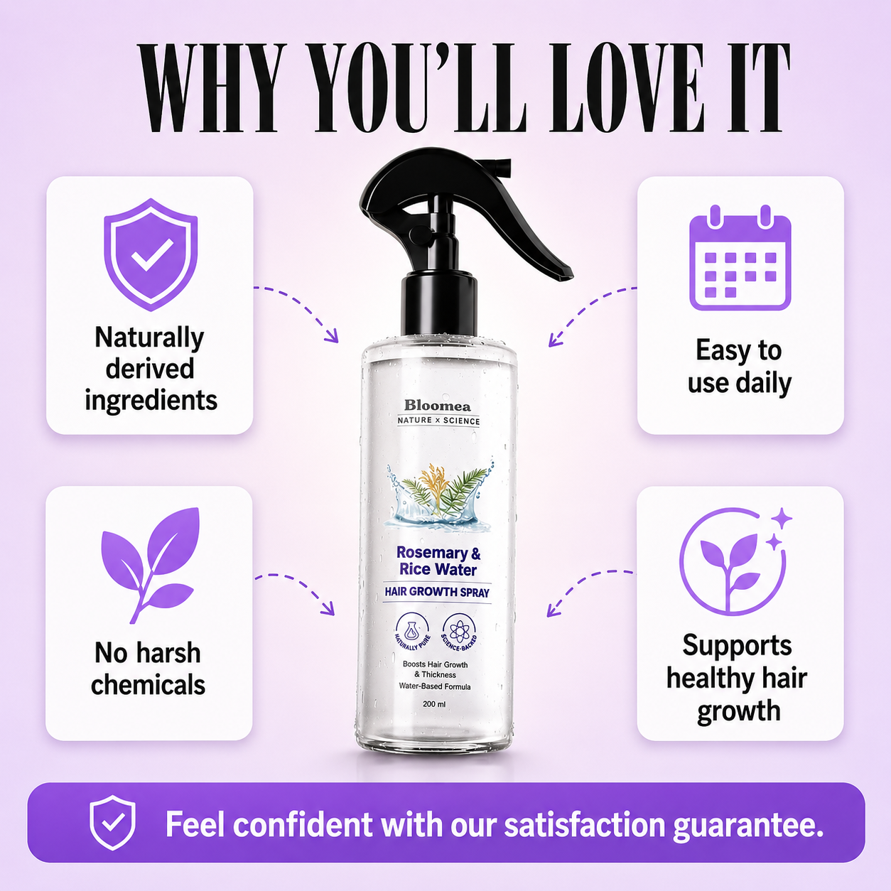 Rosemary & Rice Water Hair Growth Spray