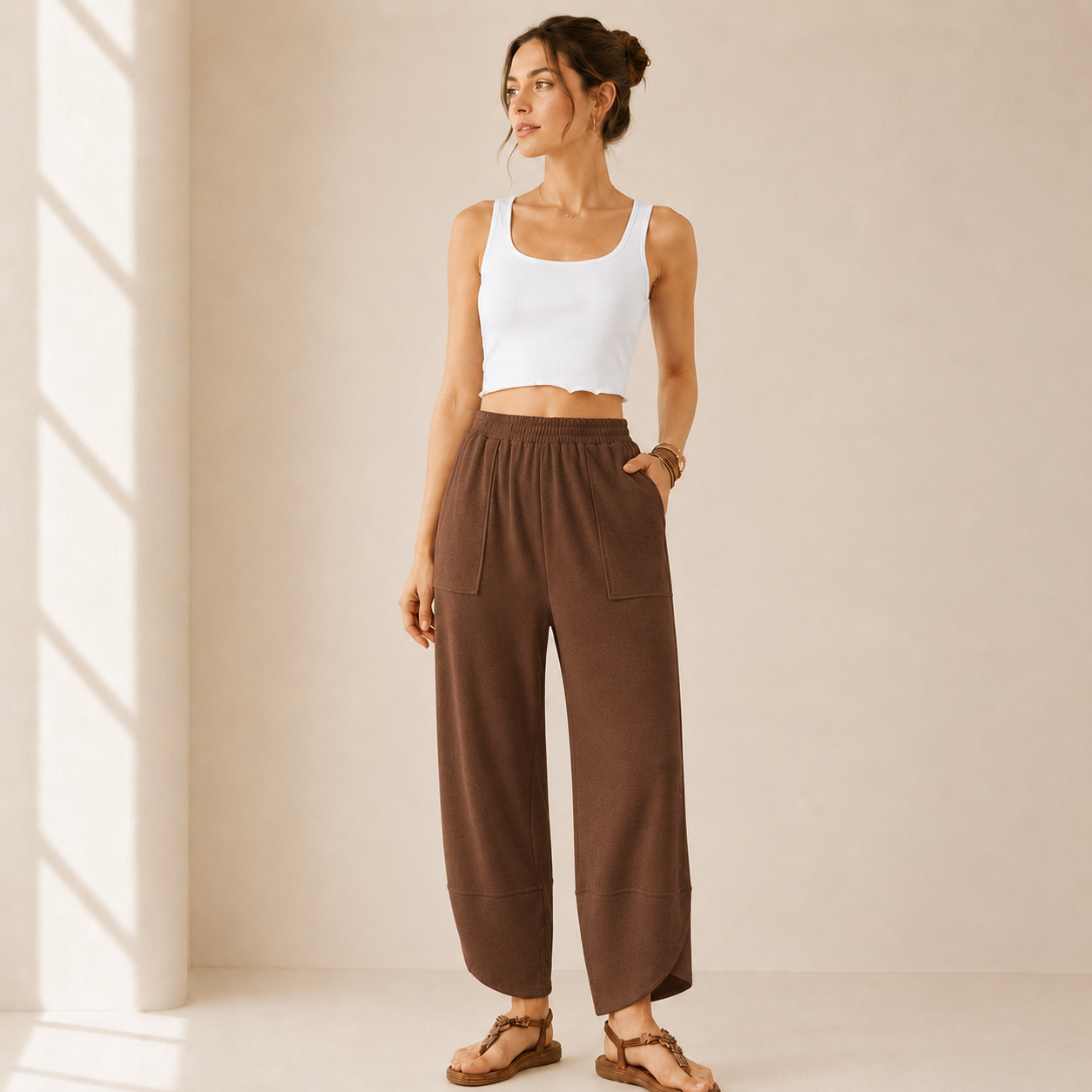 The Relaxed Wide Leg Lounge Pant