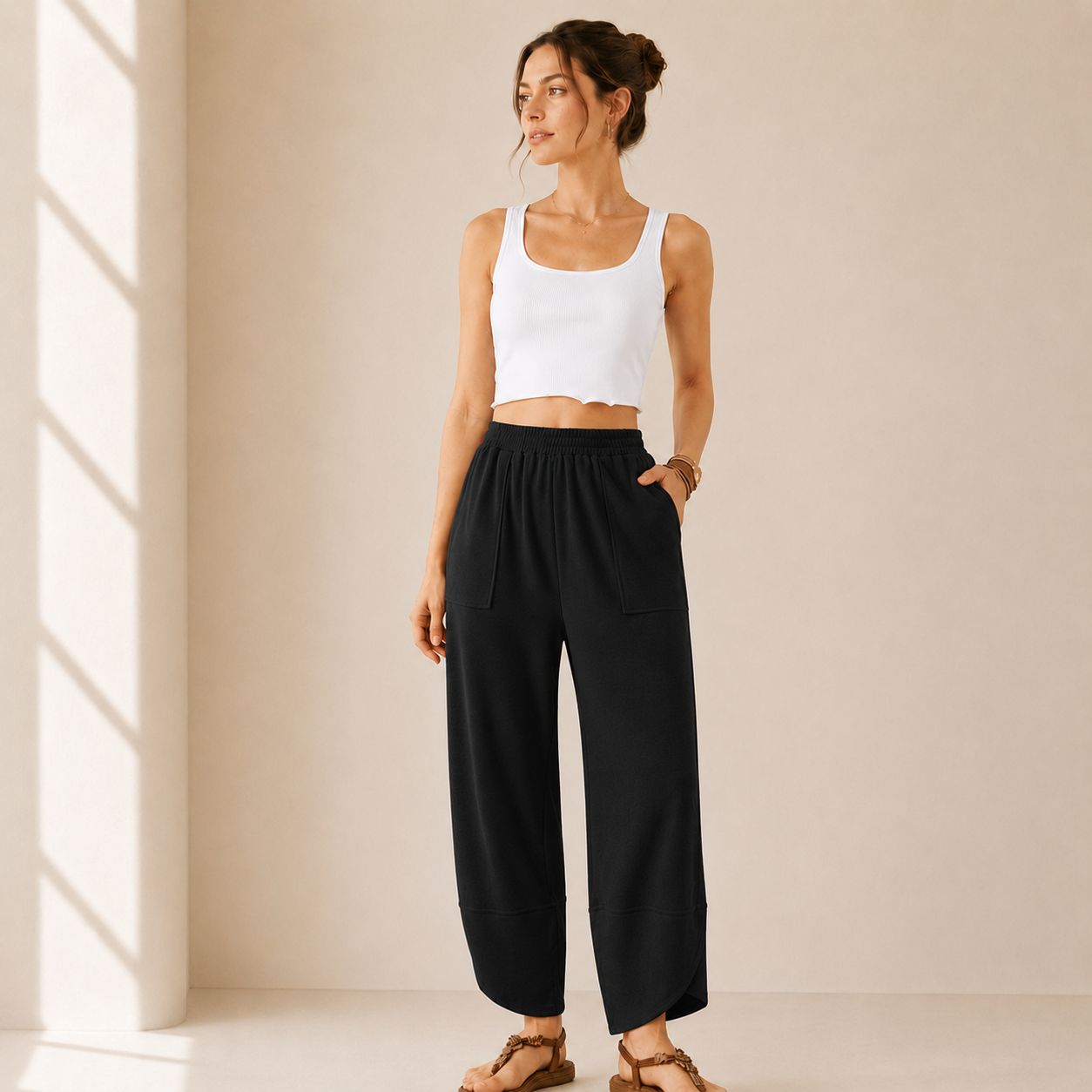 The Relaxed Wide Leg Lounge Pant