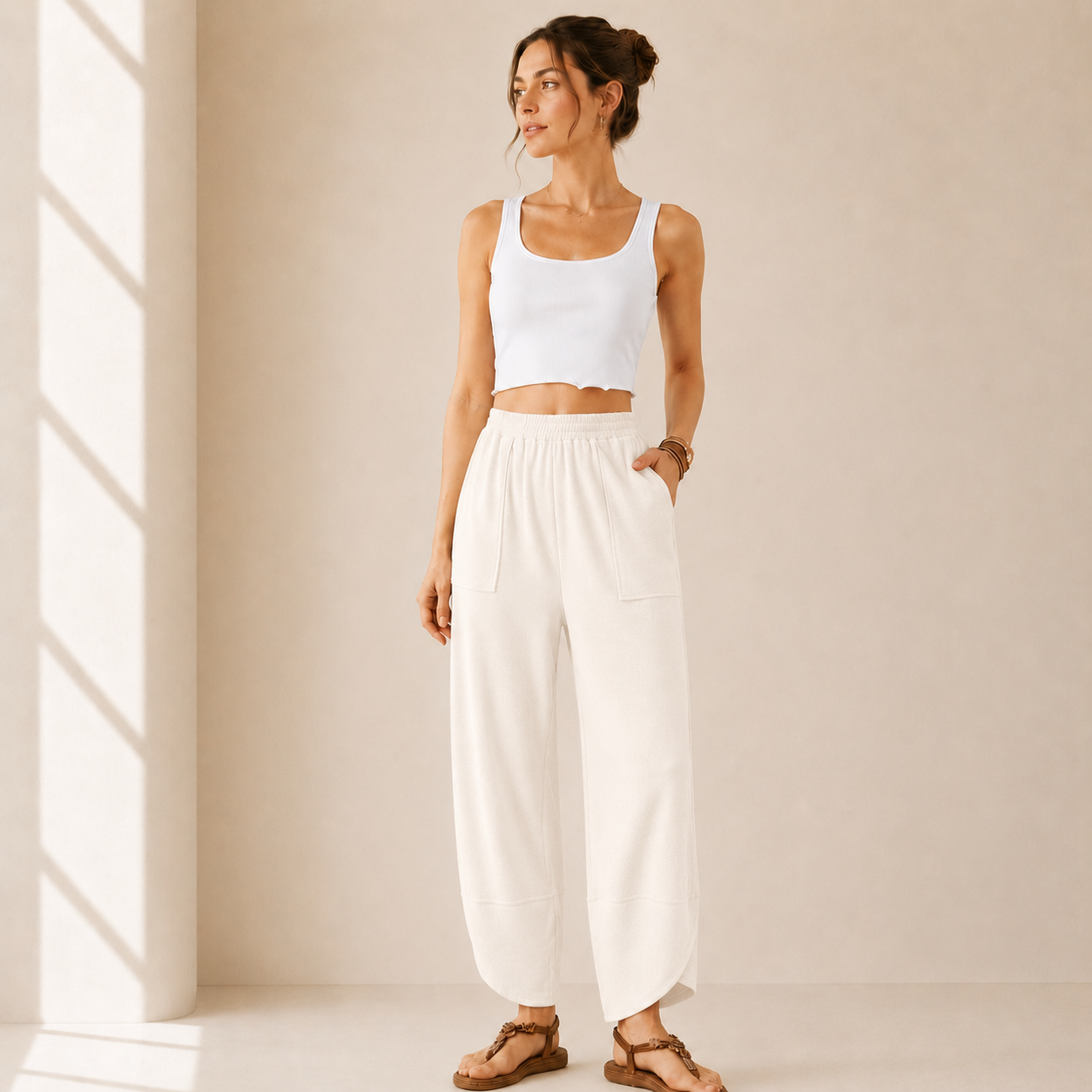 The Relaxed Wide Leg Lounge Pant