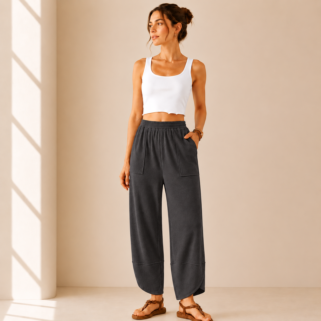 The Relaxed Wide Leg Lounge Pant