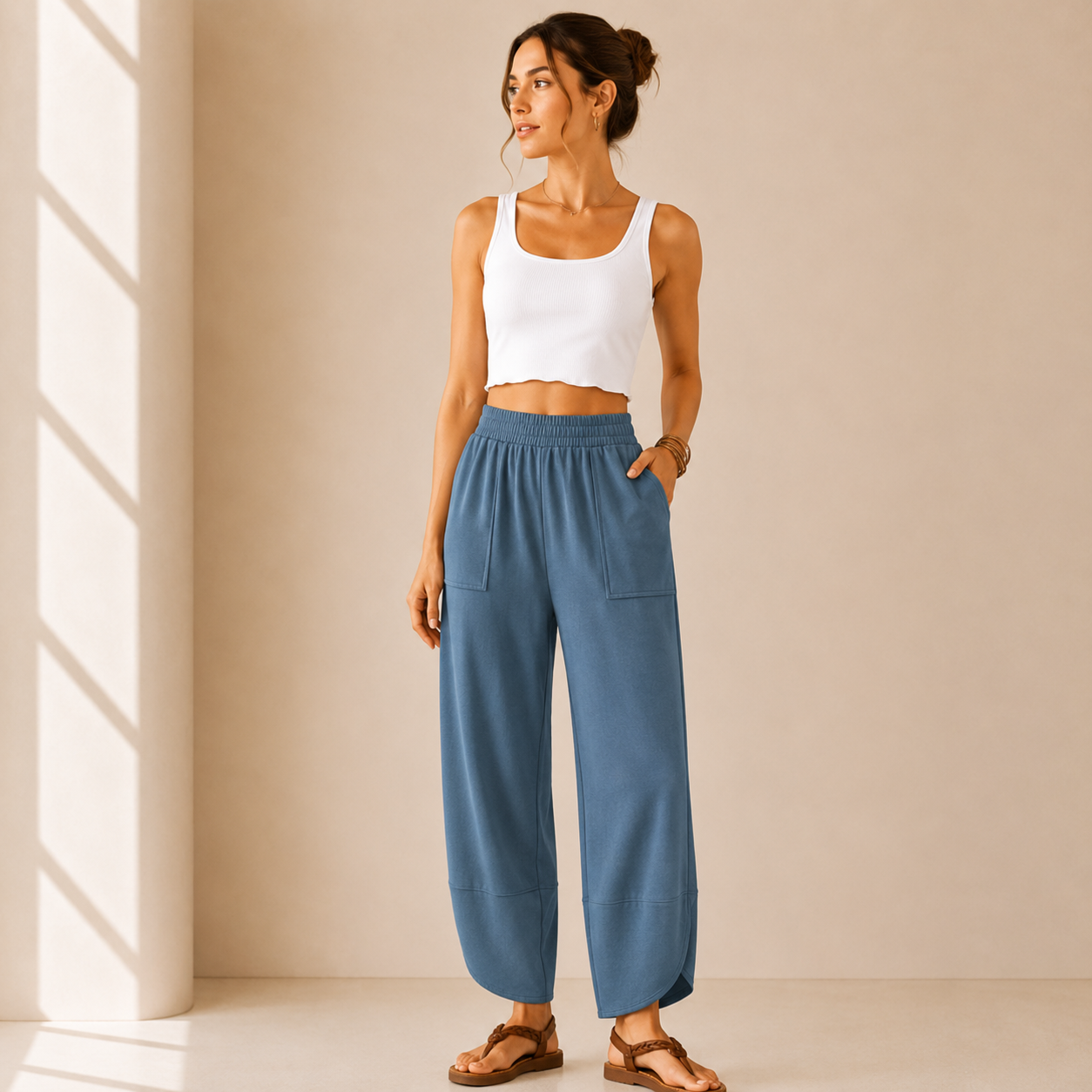 The Relaxed Wide Leg Lounge Pant