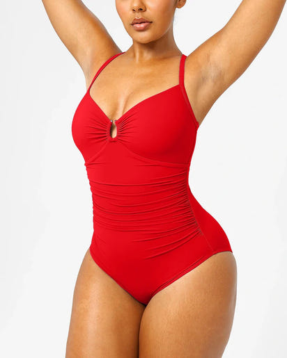 Shaping U-Ring One-Piece Swimsuit