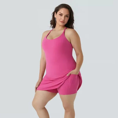 Bloomea Backless Active Dress-Easy Peezy