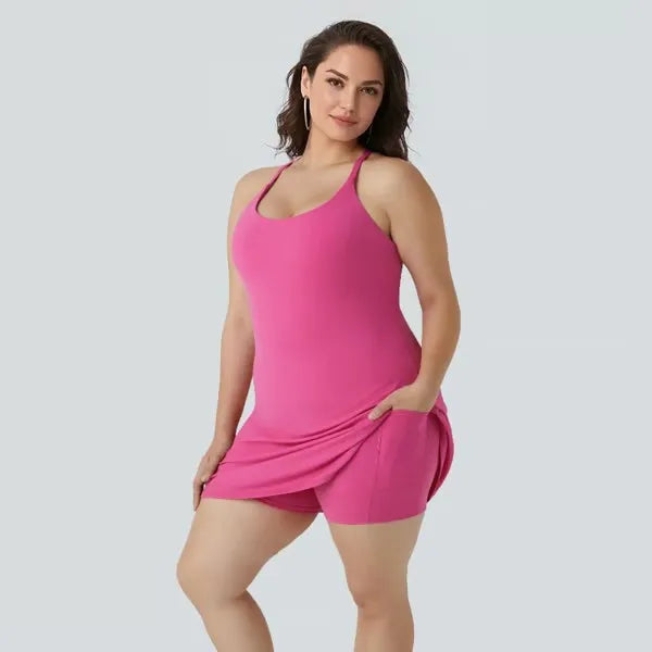 Bloomea Backless Active Dress-Easy Peezy