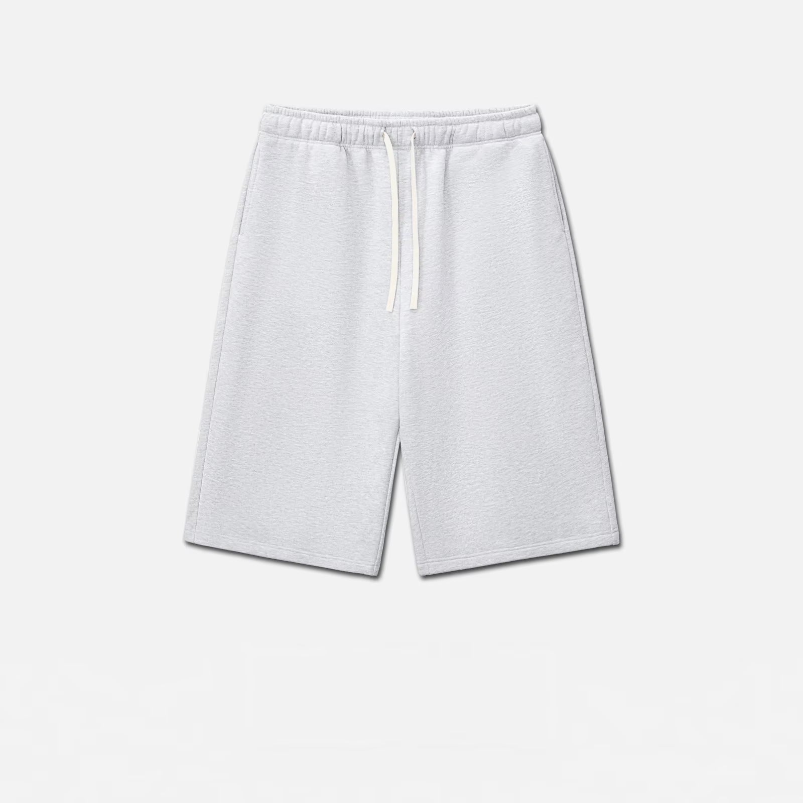 Wholesale 350GSM Fleece Lined 3/4 Length Sweatpants Men Heavyweight Drawstring Wide Leg Baggy Casual Culottes Streetwear